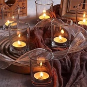 Tealight Candles in Centerpieces