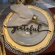 Laser Cut Words for Place Settings