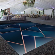 Dance Floor Decorated With a Print