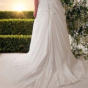 Chiffon Train on Wedding Dress