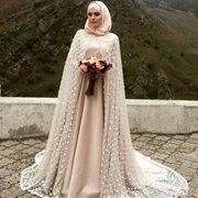 Cloak-Style Hijab for Bride