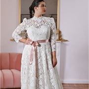 Colored Sash With Bow Tied in Front