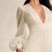 Sheer Ribbon Around Neckline