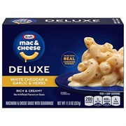 Kraft Deluxe White Cheddar and Garlic Herb Macaroni and Cheese