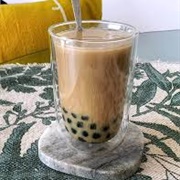 Chai Boba Tea With Kiwi Boba