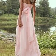 Sash Hanging Down in Back of Dress