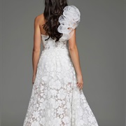 One-Shoulder Ruffled Strap