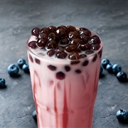 Blueberry Boba Tea With Huckleberry Boba