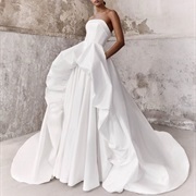 "Bubble Ruffle" Shaped Top Layer of Skirt