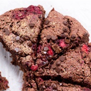 Dark Chocolate Strawberry Scone