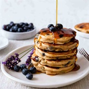 Blueberry Peanut Pancakes