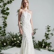 Wedding Dress Covered With 3D Leaves