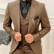 Lapel Pocket Chain on Suit