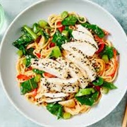 Korean Chicken Noodles With Gochujang Dressing