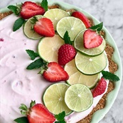 Fruit Decoration on Top of Pie