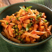 Penne Ziti Rigate With Tomato Cabbage Stew