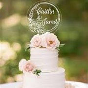 Cake Topper With First Names