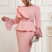 Sequin Waist and Sleeve Cuffs