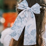Floral Print Bridal Hair Bow
