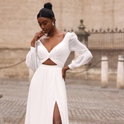 Twist-Front Wedding Top