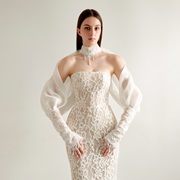 Sleeves Flowing From Back of Neck, Open Front