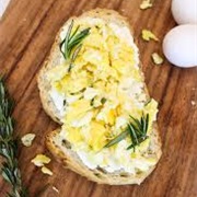 Cottage Cheese Scrambled Egg Toast