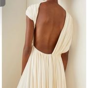 Asymmetrical, Draped Back Straps