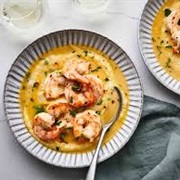 Salt and Pepper Shrimp With Crispy Polenta
