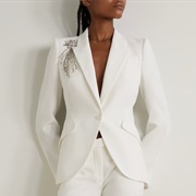 Brooch on Bride's Lapel