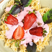 Farfalle With Strawberries and Cream
