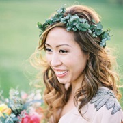 Greenery Crown on Bride