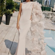 One-Armed, Long Cape Draping