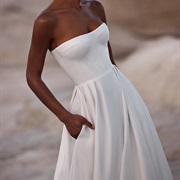 Balconette Top Wedding Dress