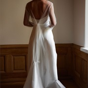 Sheer Drape Over Dress Tied in Back