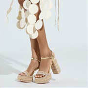 Straw/Raffia Shoes for Bride