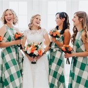 Gingham Bridesmaid Dresses