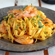 Tagliatelle Con Gamberetti