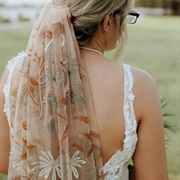 Autumn Leaves Wedding Veil