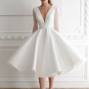 Umbrella Pleats on Wedding Dress Skirt