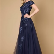 Lace Appliques on Bridesmaid Dress