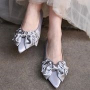 Satin Shoes With Wedding Dress