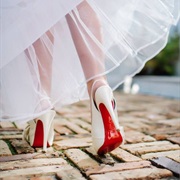 Bride Wearing Louboutins