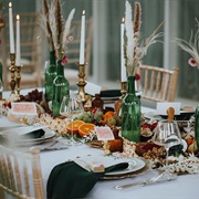 Wine Bottles in Centerpieces