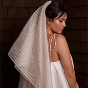 Striped Wedding Veil