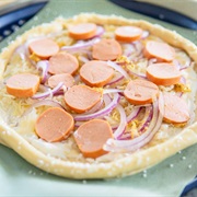 Pretzel-Crust Bratwurst Pizza