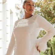 White Sequin Wedding Dress