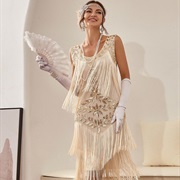 1920s Flapper-Inspired Wedding Dress