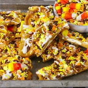 Candy Corn Almond Brittle