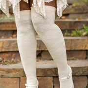 Thigh-High Stockings on Bride