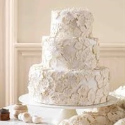 Floral Appliques Wedding Cake
